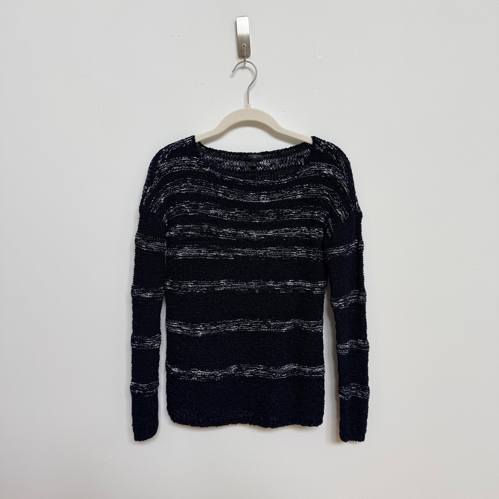 Talbots Petites Navy Marled Knit Sweater Lightweight Boatneck Pullover P Small - Picture 8 of 9